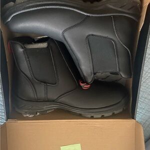 Black Slip-On Work Boots